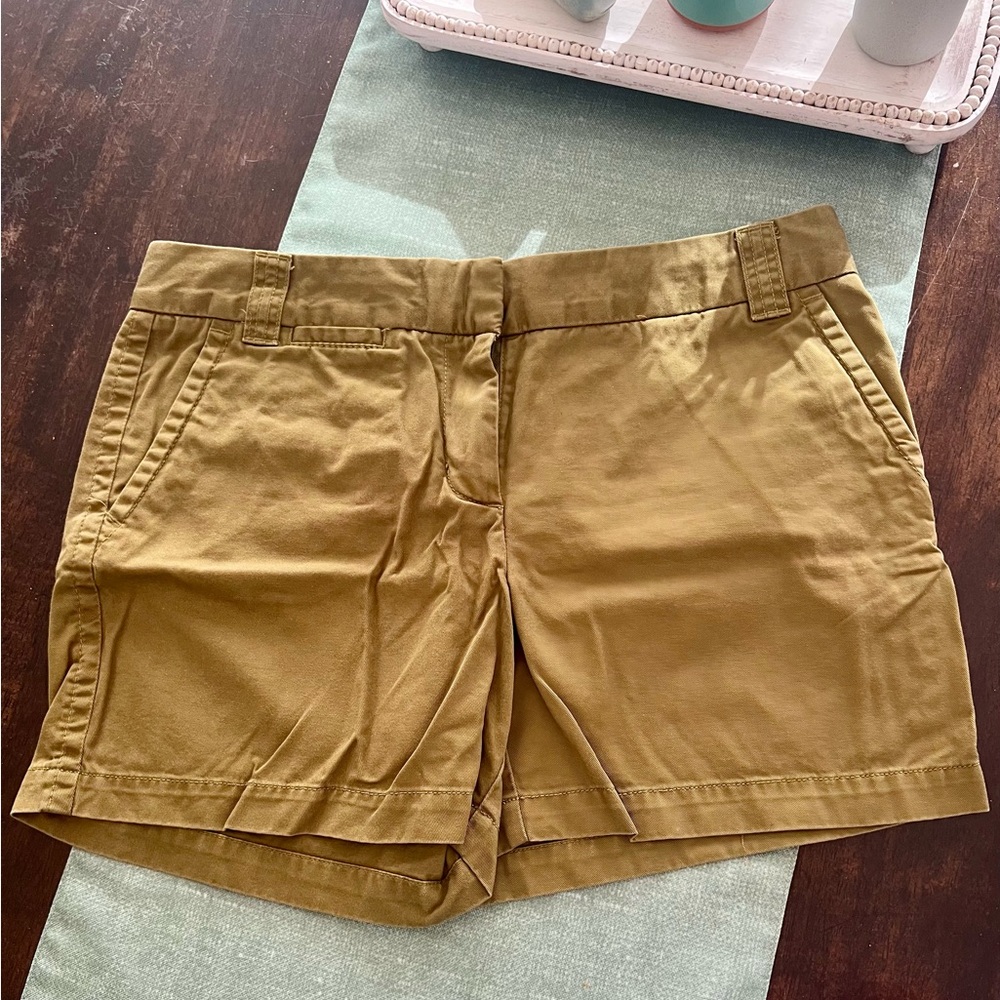J. Crew Women's Khaki Green Chino Shorts